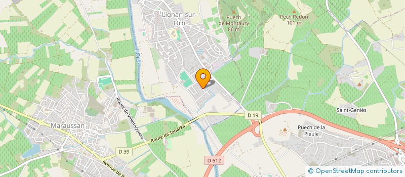 localisation de l'entreprise EURL CALYPSO IMMOBILIER  LIGNAN-SUR-ORB