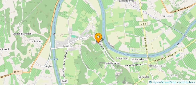 localisation de l'entreprise EURL CAMPING LE CH'TIMI  TOUZAC