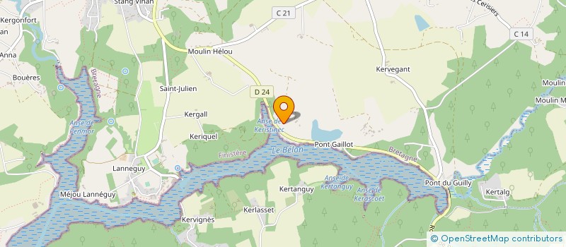 localisation de l'entreprise EURL CAPITAINE TROC  RIEC-SUR-BELON