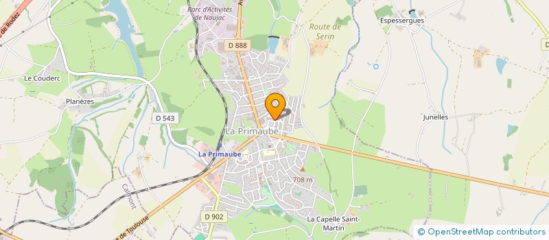 localisation de l'entreprise EURL CAROLE PRUDHOMME ESTHETIQUE à LUC-LA-PRIMAUBE