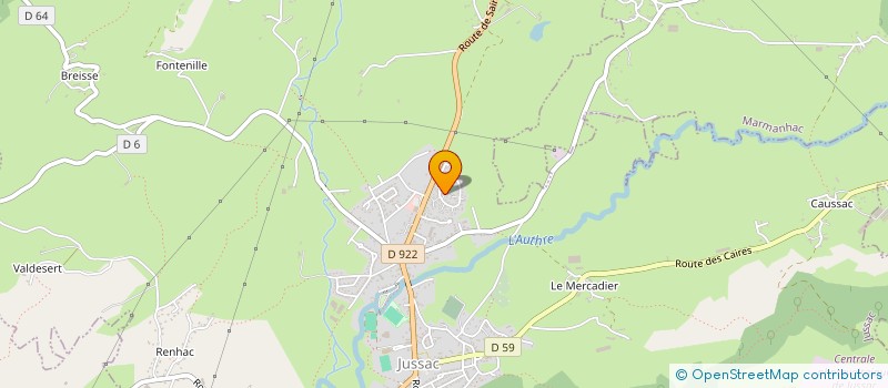 localisation de l'entreprise EURL CARPENLIGNE à JUSSAC