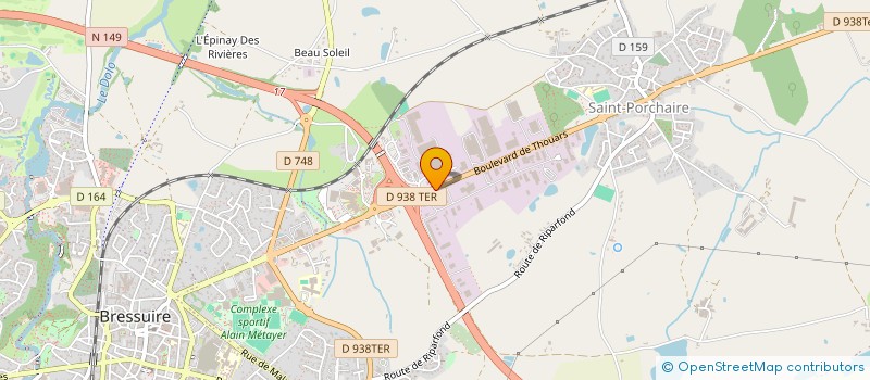 localisation de l'entreprise EURL CARREFOUR DES GASTRONOMES  BRESSUIRE