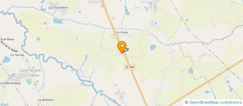 localisation de l'entreprise EURL CARROSSERIE BONNIN  LA FORET-SUR-SEVRE