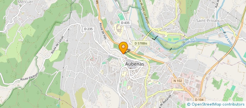 localisation de l'entreprise EURL CARROSSERIE DELPET à AUBENAS