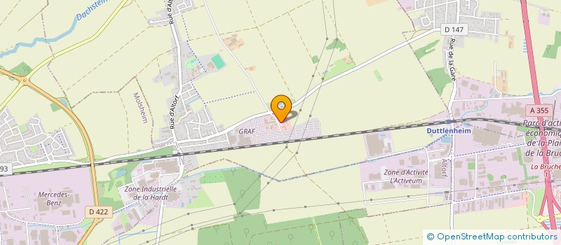 localisation de l'entreprise EURL CARROSSERIE KUNTZ  DACHSTEIN