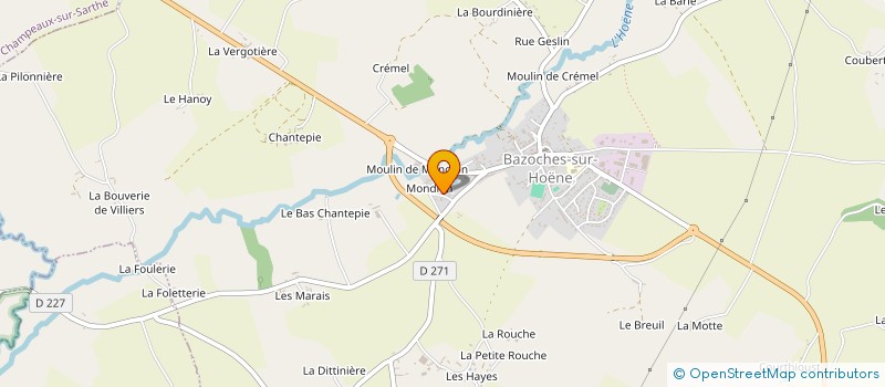 localisation de l'entreprise EURL CARROSSERIE SURIN PATRICK à BAZOCHES-SUR-HOENE