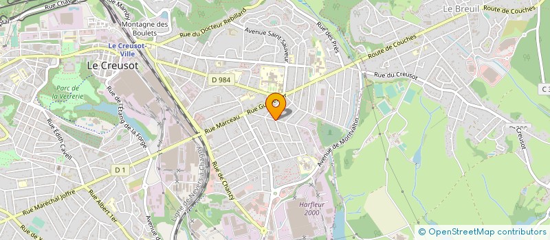 localisation de l'entreprise EURL CARVALHO-GUAGENTI  LE CREUSOT