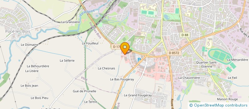 localisation de l'entreprise EURL CASH VITRE à VITRE