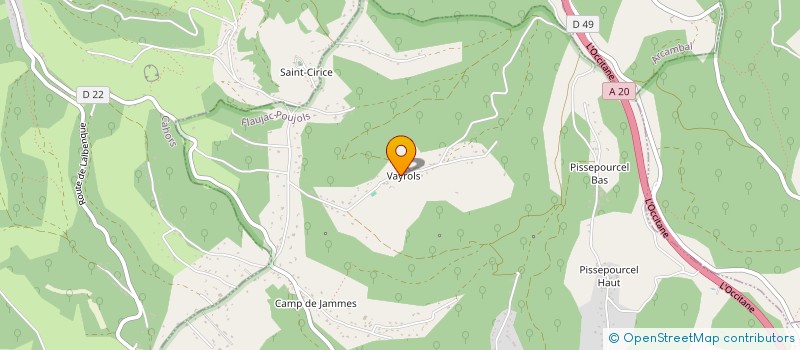 localisation de l'entreprise EURL CASSOU ARCHITECTE  FLAUJAC-POUJOLS