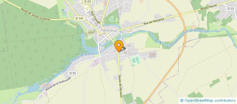 localisation de l'entreprise EURL CAT PAT DE VELOURS  BRETEUIL