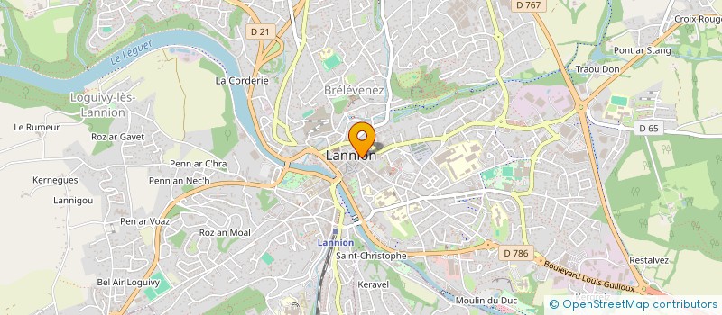 localisation de l'entreprise EURL CATRAIN DIFFUSION  LANNION