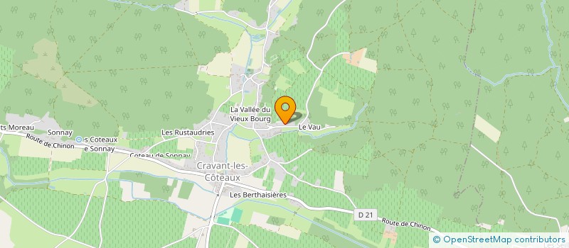 localisation de l'entreprise EURL CAVES ANGELLIAUME  CRAVANT LES COTEAUX