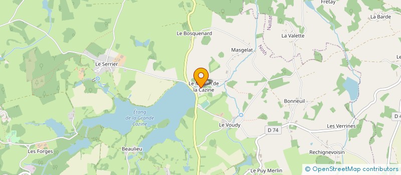 localisation de l'entreprise EURL CAZINE ESTATES LIMOUSIN à NOTH