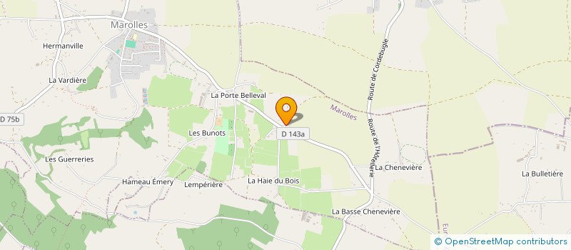 localisation de l'entreprise EURL CCIP (CHARPENTE COUVERTURE ISOLATION PLACO)  MAROLLES