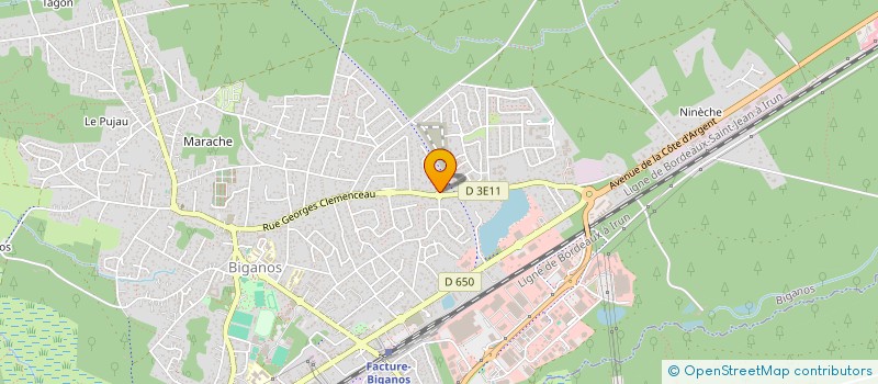 localisation de l'entreprise EURL CEDRIC BESSON  BIGANOS