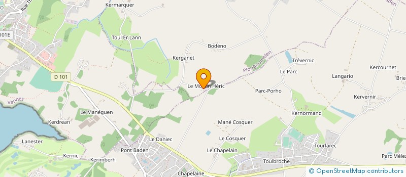 localisation de l'entreprise EURL CEDRIC LE VIGOUROUX  PLOUGOUMELEN