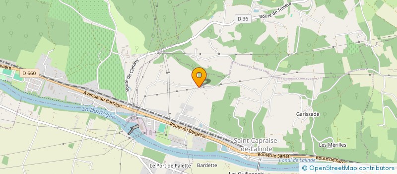 localisation de l'entreprise EURL CEDRIC REBEYROTTE à SAINT-CAPRAISE-DE-LALINDE