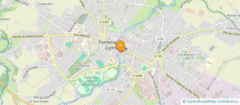 localisation de l'entreprise EURL CENTRE D'EDUCATION ROUTIERE FONTENAY CONDUITE à FONTENAY-LE-COMTE