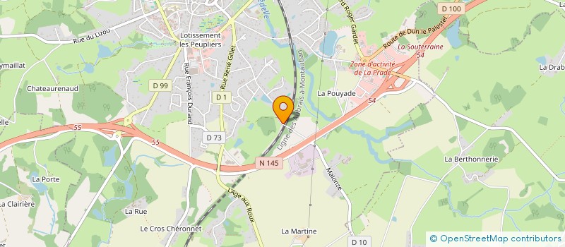 localisation de l'entreprise EURL CERVELLE CHRISTOPHE à LA SOUTERRAINE