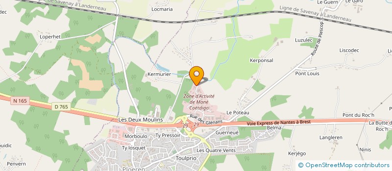 localisation de l'entreprise EURL CHANTIER NAVAL LA TOULINE  PLOEREN