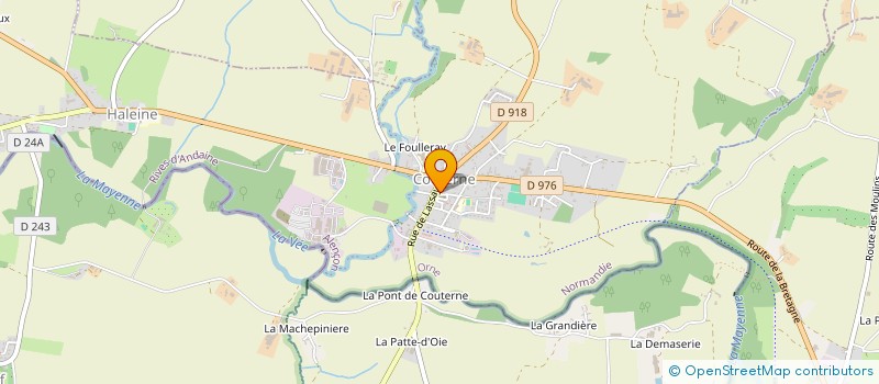 localisation de l'entreprise EURL CHARCUTERIE LERALLU à RIVES D'ANDAINE
