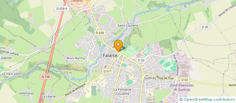localisation de l'entreprise EURL CHARLES JACQUINOT à FALAISE
