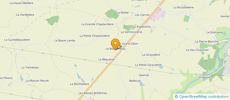 localisation de l'entreprise EURL CHARPENTE MENUISERIE ROCHARD  CHEMILLE-EN-ANJOU