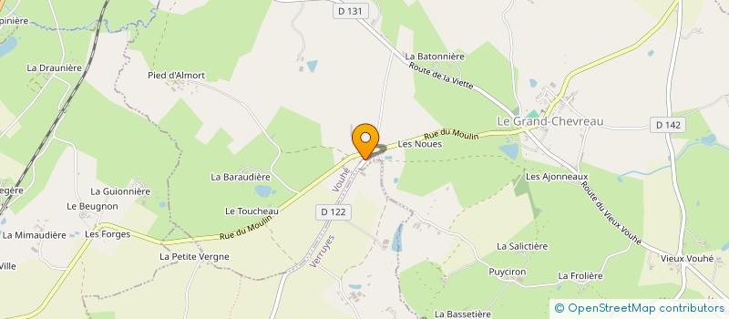 localisation de l'entreprise EURL CHARPENTE TRADI-BOIS (C.T.B.)  VOUHE