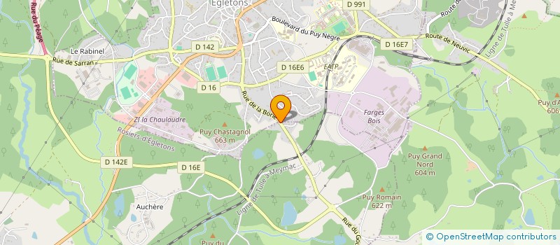 localisation de l'entreprise EURL CHATEAU VALENTIN  EGLETONS