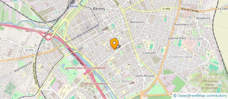 localisation de l'entreprise EURL CHAUFFAGE GAMBETTA à REIMS