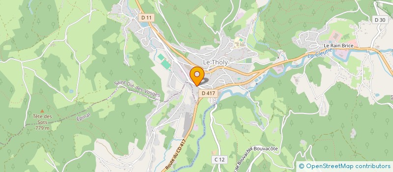 localisation de l'entreprise EURL CHAUFFAGE SANITAIRE MAINTENANCE  LE THOLY