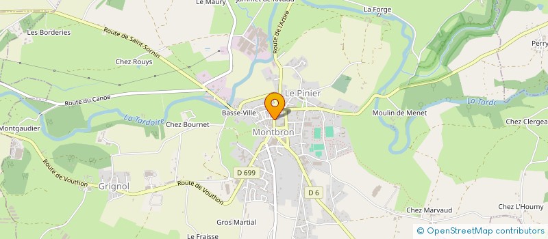 localisation de l'entreprise EURL CHAUMET ANDRE  MONTBRON