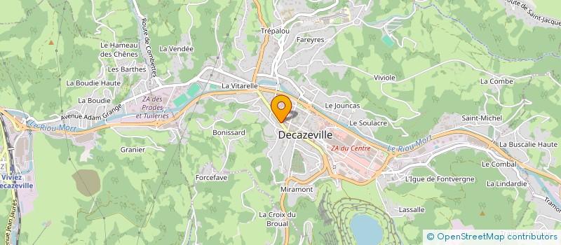 localisation de l'entreprise EURL CHAUSSURES ERIC AYMES à DECAZEVILLE