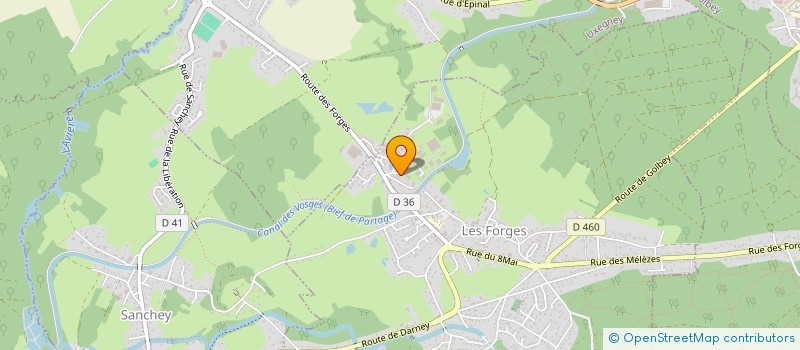 localisation de l'entreprise EURL CHEVALLEY RICHARD  LES FORGES