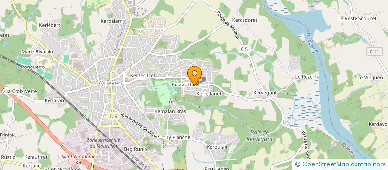 localisation de l'entreprise EURL CHRISTIAN COURRIC  QUEVEN