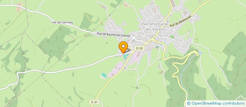 localisation de l'entreprise EURL CHRISTOPHER PARISOT à PIERREFONTAINE-LES-VARANS