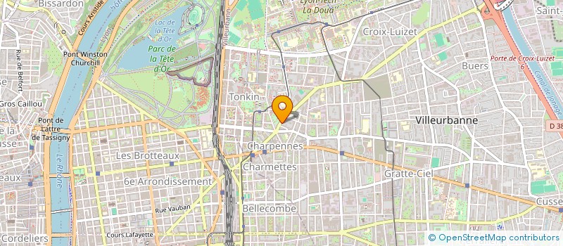 localisation de l'entreprise EURL CK  VILLEURBANNE