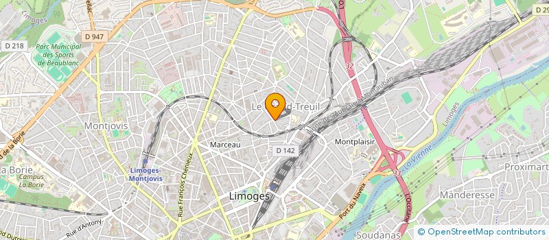 localisation de l'entreprise EURL COIFFURE MARIE FRANCE à LIMOGES