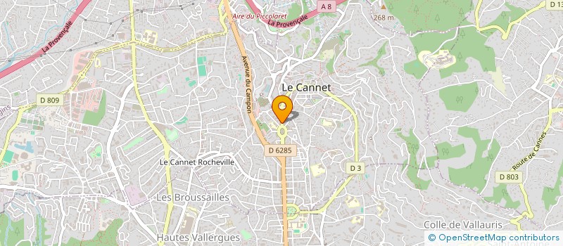localisation de l'entreprise EURL CONCEPT COIFFURE à LE CANNET