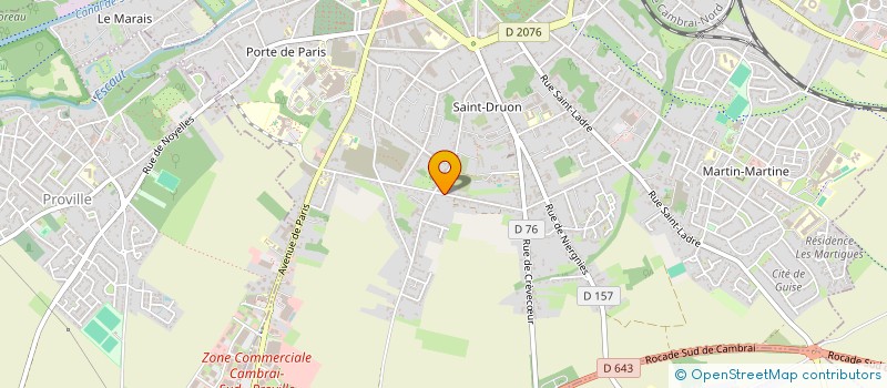 localisation de l'entreprise EURL COQUELLE TRANSPORTS à CAMBRAI
