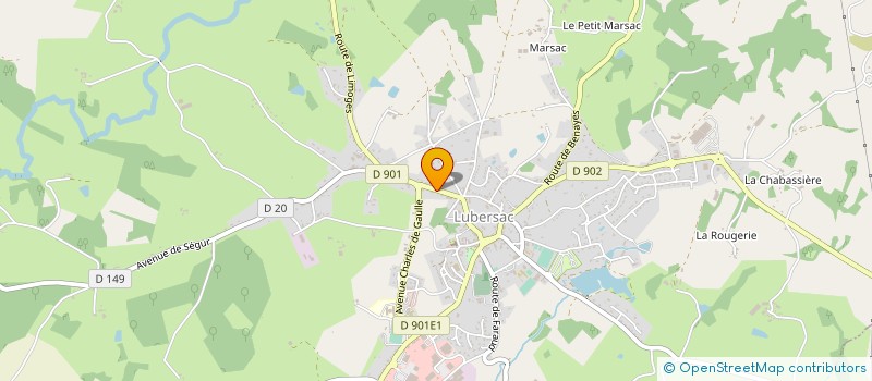 localisation de l'entreprise EURL CORREZE THERMIQUE  LUBERSAC