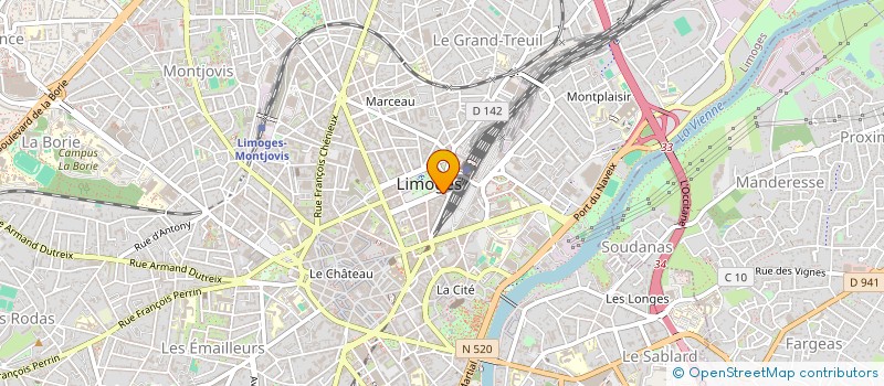 localisation de l'entreprise EURL COTE MEUBLE à LIMOGES