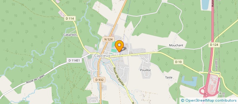 localisation de l'entreprise EURL COURREGELONGE JL  CAPTIEUX