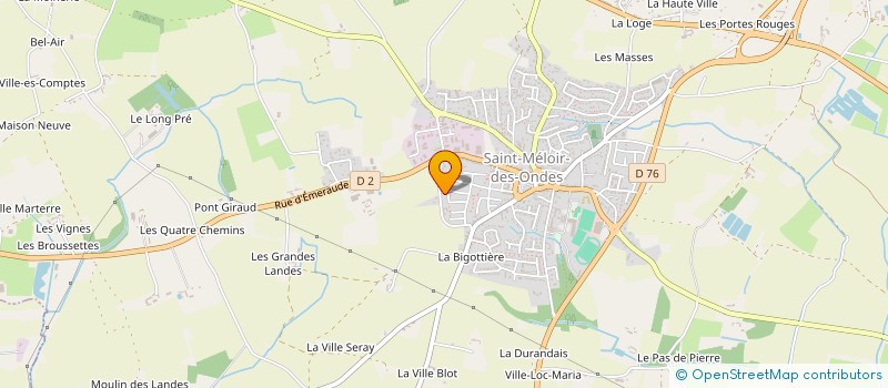 localisation de l'entreprise EURL COUVERTURE NICOLAS à SAINT-MELOIR-DES-ONDES
