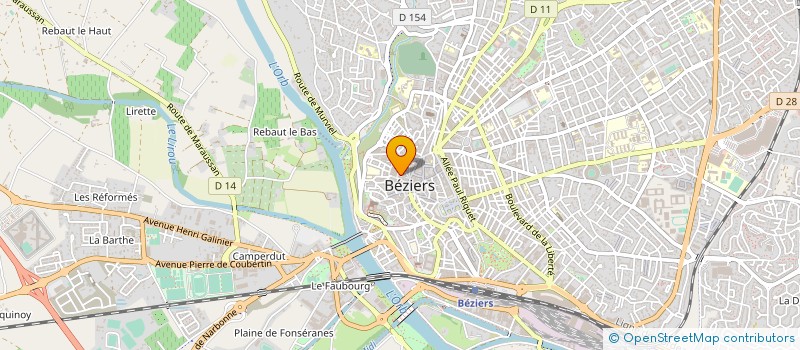localisation de l'entreprise EURL CREATIVE à BEZIERS