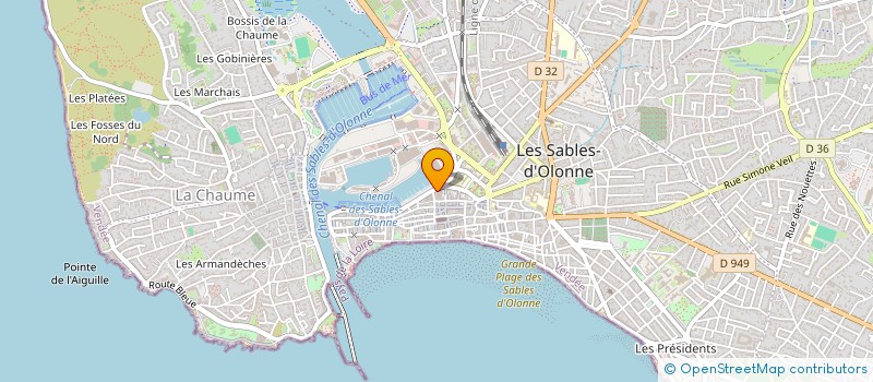 localisation de l'entreprise EURL CREPERIE LA BRISE  LES SABLES D'OLONNE