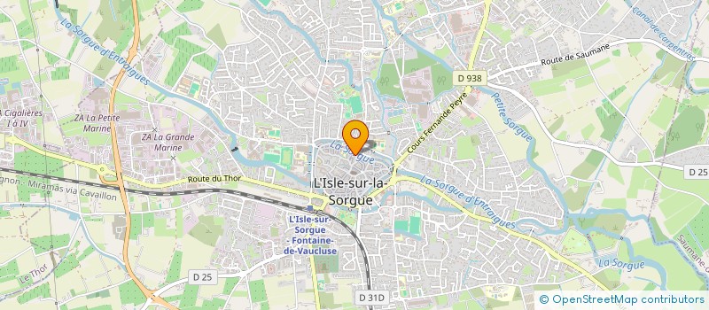 localisation de l'entreprise EURL CYBER CONCEPT DES SORGUES à L ISLE SUR LA SORGUE