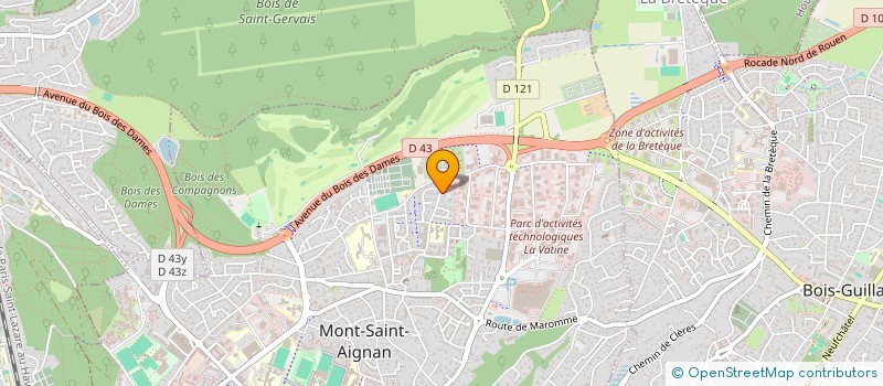 localisation de l'entreprise EURL D'ARCHITECTURE ATELIER XV  MONT-SAINT-AIGNAN