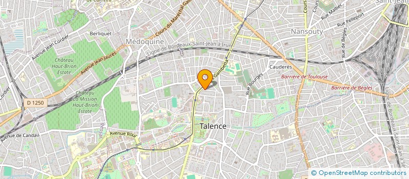 localisation de l'entreprise EURL D ARCHITECTURE CHRISTIAN BARDIN  TALENCE