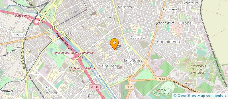 localisation de l'entreprise EURL D'ARCHITECTURE JACQUES MERILLON  REIMS